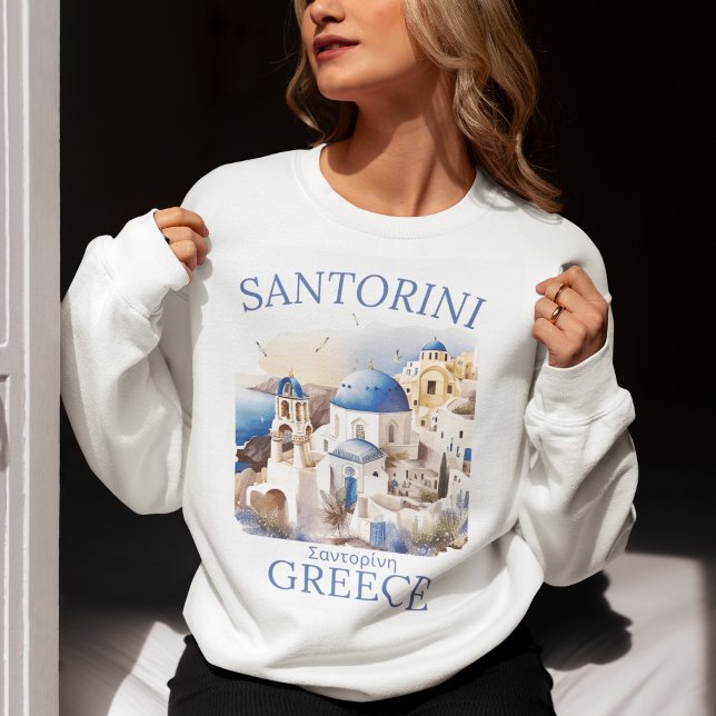 Sweatshirt Santorini Greece Beautiful Paradise (Créateur téléchargé)