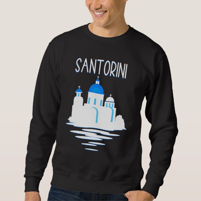 Sweatshirt Santorini Island Greece  Ellada Vertical Greek Isl (Devant)