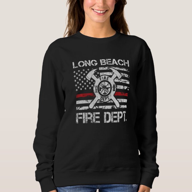 Sweatshirt Sapeurs-pompiers de Long Beach Californie Mince Li (Devant)
