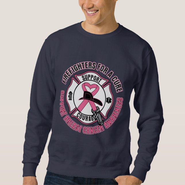 Sweatshirt Sapeurs-pompiers pour un cancer du sein de (Devant)