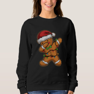 Sweatshirt Sapin de Noël Lumineux au Pain d'Épice Dabbing