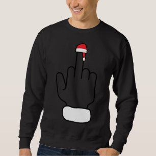 Sweatshirt Sarcastique Moyen Doigt Funky Noël Noël Noël Noël