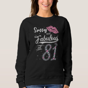 Sweatshirt Sassy Et Fabuleux À 81 81E Lèvres Rose Couronne Fe