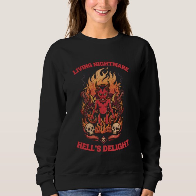 Sweatshirt Satan Baphomet Occultisme 666 Art sombre Chèvre So (Devant)