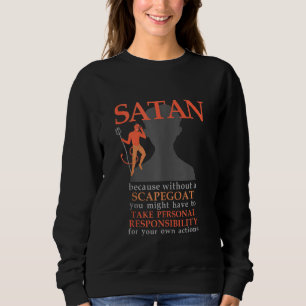 Sweatshirt Satan M'Aime Baphomet Devil 666 Bouc Émissaire Con