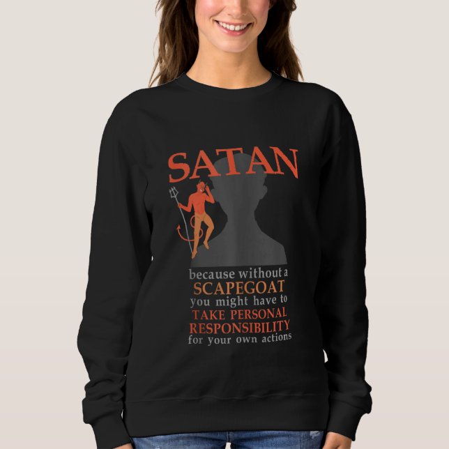 Sweatshirt Satan M'Aime Baphomet Devil 666 Bouc Émissaire Con (Devant)