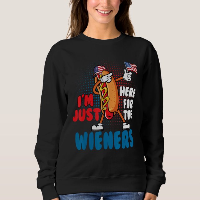 Sweatshirt Saucisson Fou Je Suis Là Juste Pour Saucisse 4 Jui (Devant)