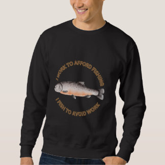 Sweatshirt Saumon Je Travaille Pour Se Permettre La Pêche Je 