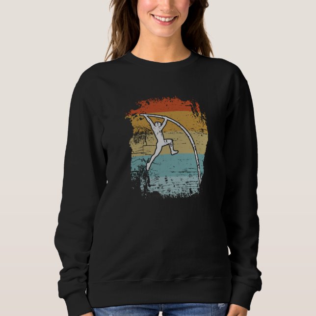 Sweatshirt Saut à la perche Saut à la perche Rétro (Devant)