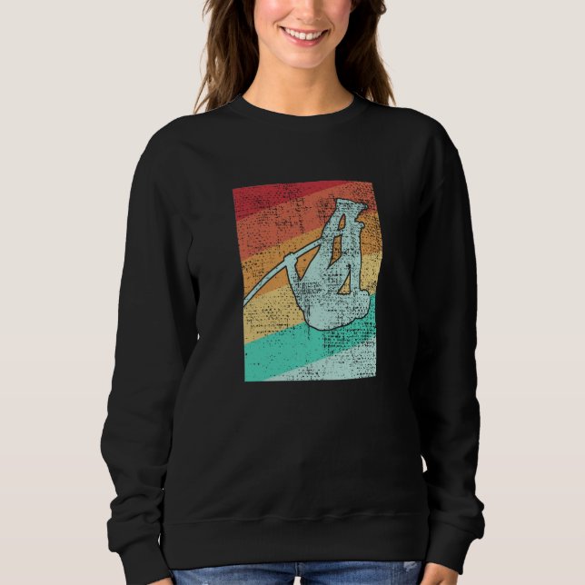 Sweatshirt Saut à la perche Vintage Rétro (Devant)