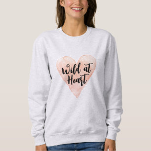 Sweatshirt Sauvage au coeur mignon pull gris cendré pour les 