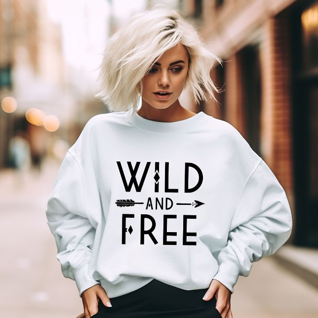 Sweatshirt Sauvage et libre (Créateur téléchargé)