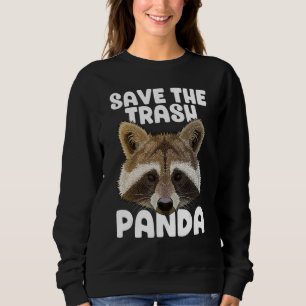 Sweatshirt Sauver Le Raton Laveur Panda Poubelle Mignon Anima