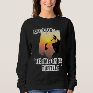 Sweatshirt Sauver Les Tortues SKSKSKS Oop Tortue Drôle