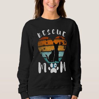 Sweatshirt Sauver Maman Chien Et Chat Arc-en-Ciel Amour Rétro