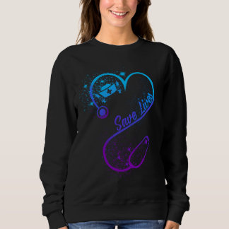 Sweatshirt Sauvez le cadeau de T-shirt des vies pour