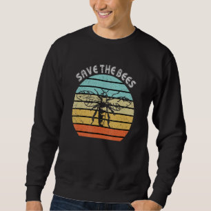Sweatshirt Sauvez les Bees Chemise Retro Style Bee Changement