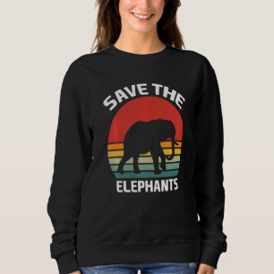 Sweatshirt Sauvez Les Eléphants Costume Eléphant Eléphant