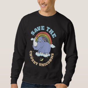 Sweatshirt Sauvez Les Rhinocéros Mignons Des Licornes Grassou