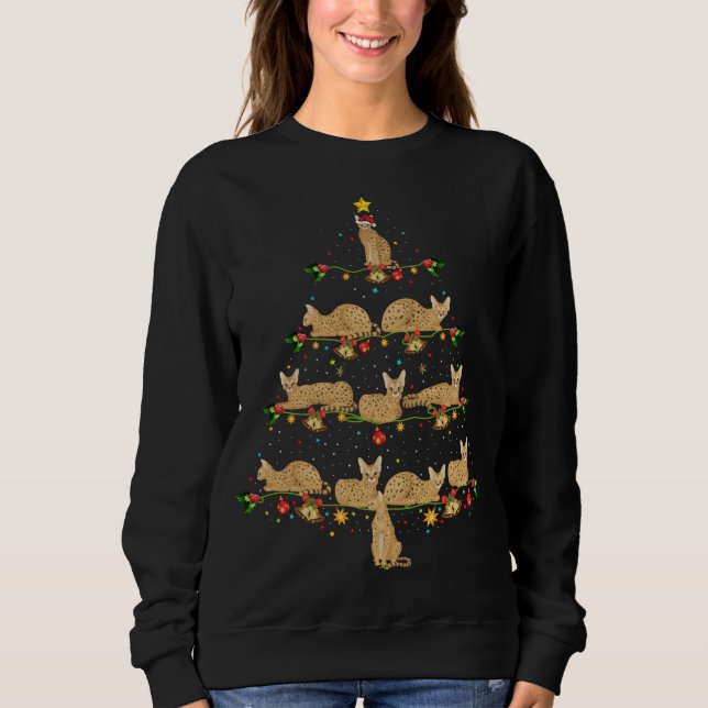 Sweatshirt Savannah Chat Noël Arbre Cadeau Santa Chapeau Sava (Devant)