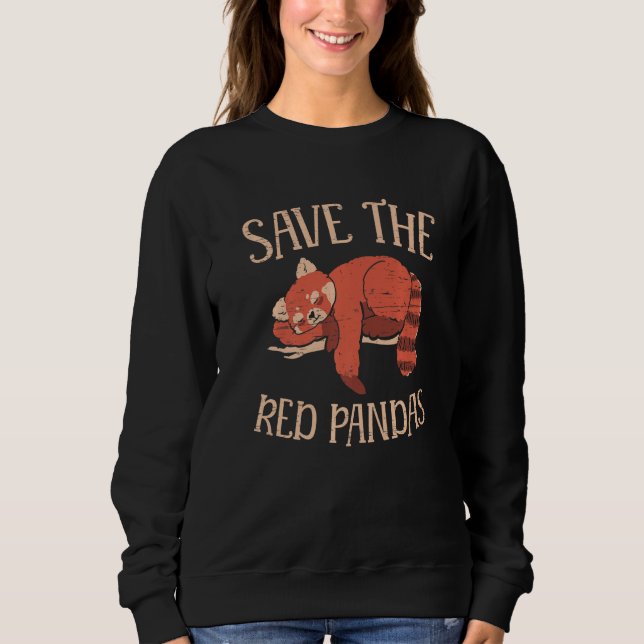 Sweatshirt Save The Red Pandas for a Bamboo Tree Species (Devant)
