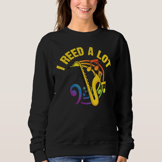 Sweatshirt Saxophone For Men Women Reed Instrument  1 (Devant)