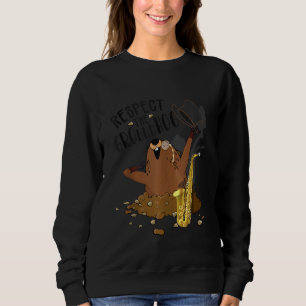 Sweatshirt Saxophone Groundhog Day Boys Hommes Filles Femmes