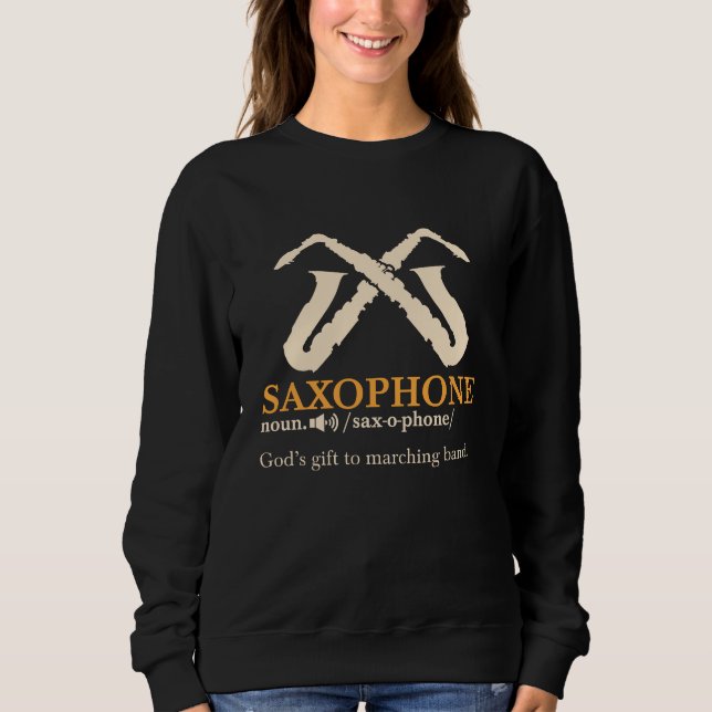 Sweatshirt Saxophone - Saxophone - Définition (Devant)