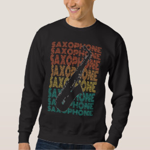 Sweatshirt Saxophone Vintage Pour Saxophonistes