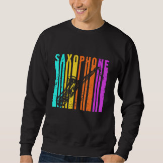 Sweatshirt Saxophone Vintage Saxophoniste Retro Musi