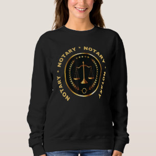 Sweatshirt Scales juridiques notaires Notarie Timbre Emboss d