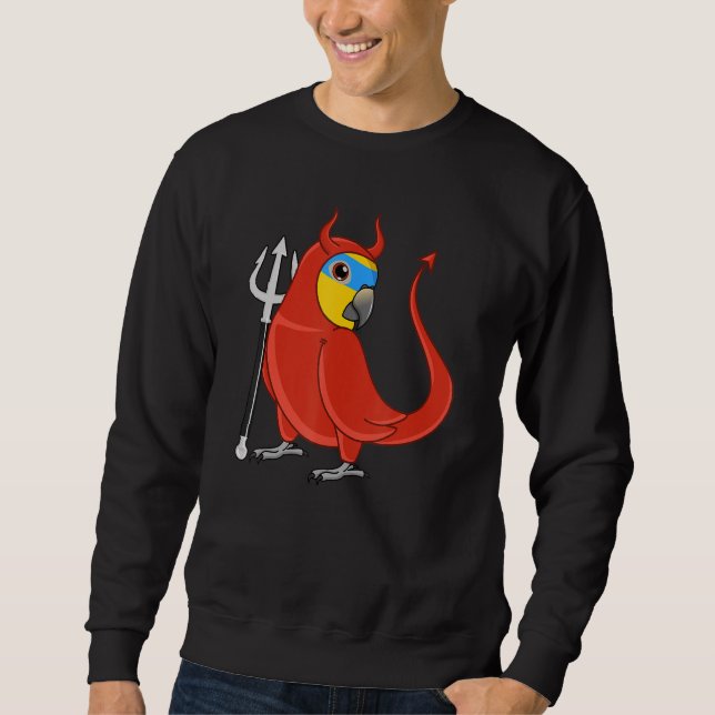 Sweatshirt Scary Devil Costume Parrot I Orange-winged Amazon (Devant)