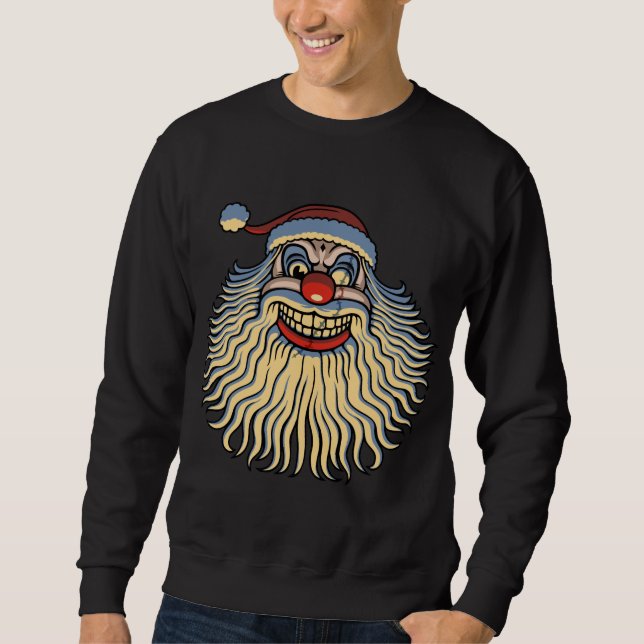 Sweatshirt Scary Père Noël Clown (Devant)
