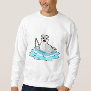 Sweatshirt Sceau à la pêche avec canne à pêche