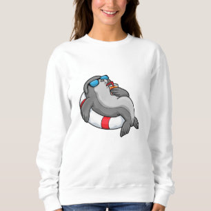 Sweatshirt Sceau avec anneau de natation et boisson