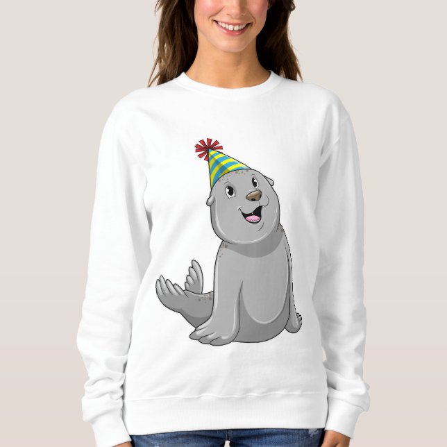Sweatshirt Sceau avec Parti casquette (Devant)