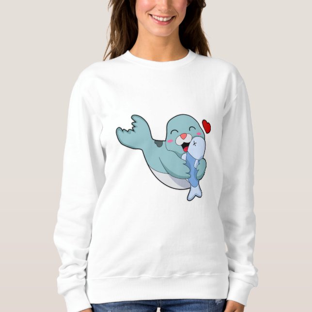 Sweatshirt Sceau avec poisson (Devant)