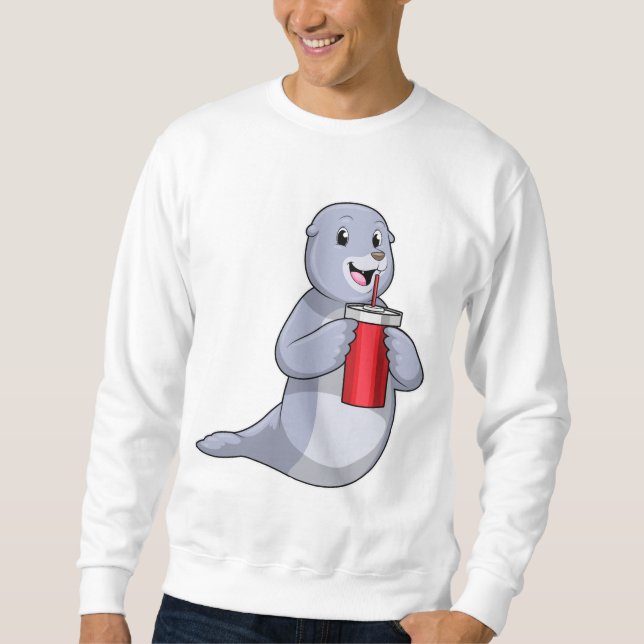 Sweatshirt Sceau avec tasse à boire (Devant)