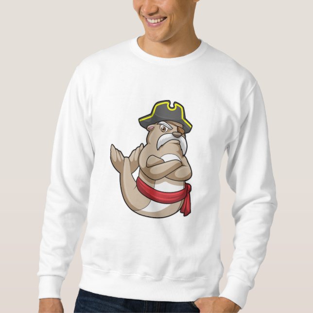 Sweatshirt Sceau comme pirate avec casquette pirate (Devant)