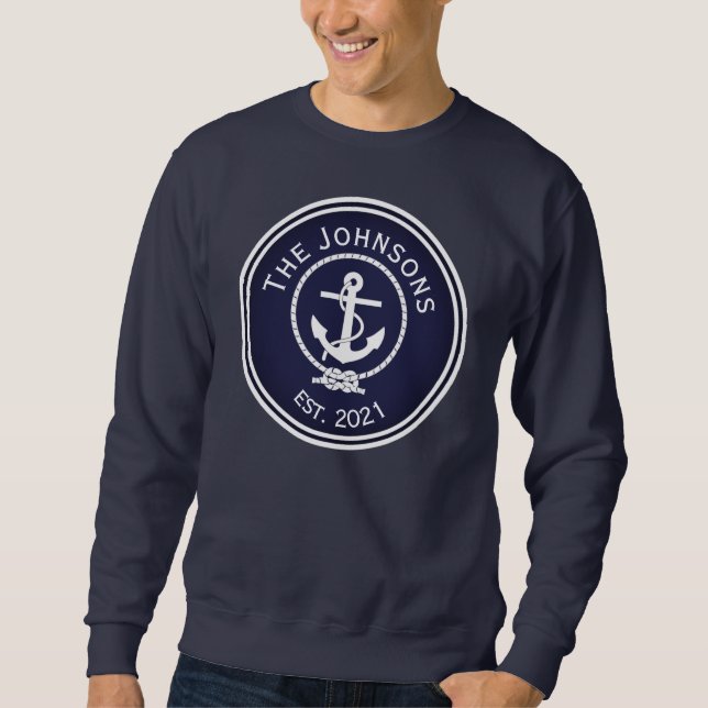 Sweatshirt Sceau nautique Ancre   (Devant)