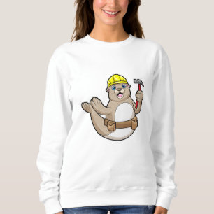 Sweatshirt Sceller comme charpentier avec marteau et Casquett