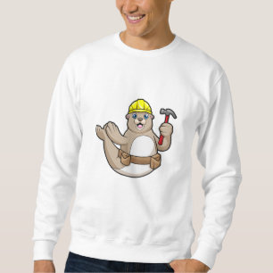 Sweatshirt Sceller comme charpentier avec marteau et Casquett