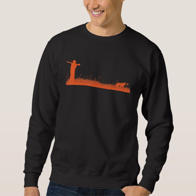 Sweatshirt Scène de chasse d'hommes avec chiens Graphique de  (Devant)