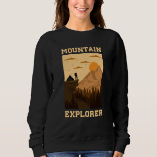 Sweatshirt Scène de montagne et de forêt Silhouette  46