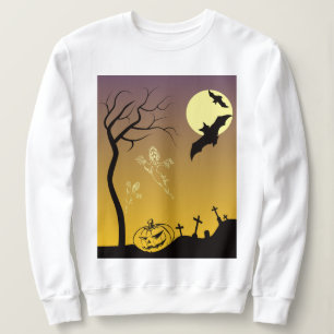 Sweatshirt Scène Haunted Graveyard Halloween, Halloween