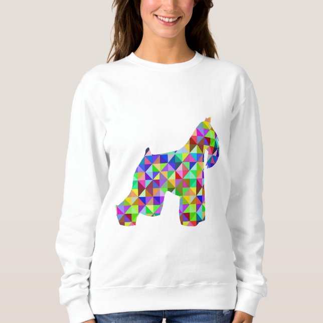Sweatshirt Schnauzer géométrique (Devant)