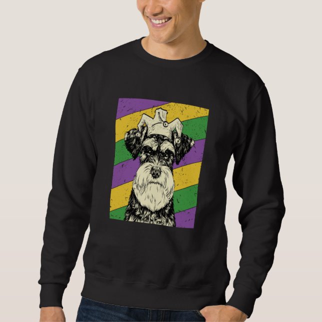 Sweatshirt Schnauzer Jester Mardi Gras Dog Mom or Dad (Devant)
