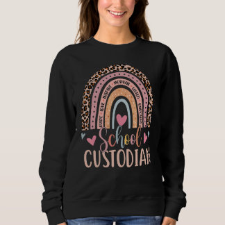 Sweatshirt School Custodian Rainbow Leopard Print Men Women C