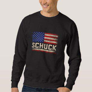 Sweatshirt SCHUCK Nom Chemise SCHUCK Nom American Flag
