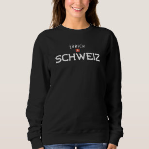 Sweatshirt Schweiz zurichois en détresse (Suisse)
